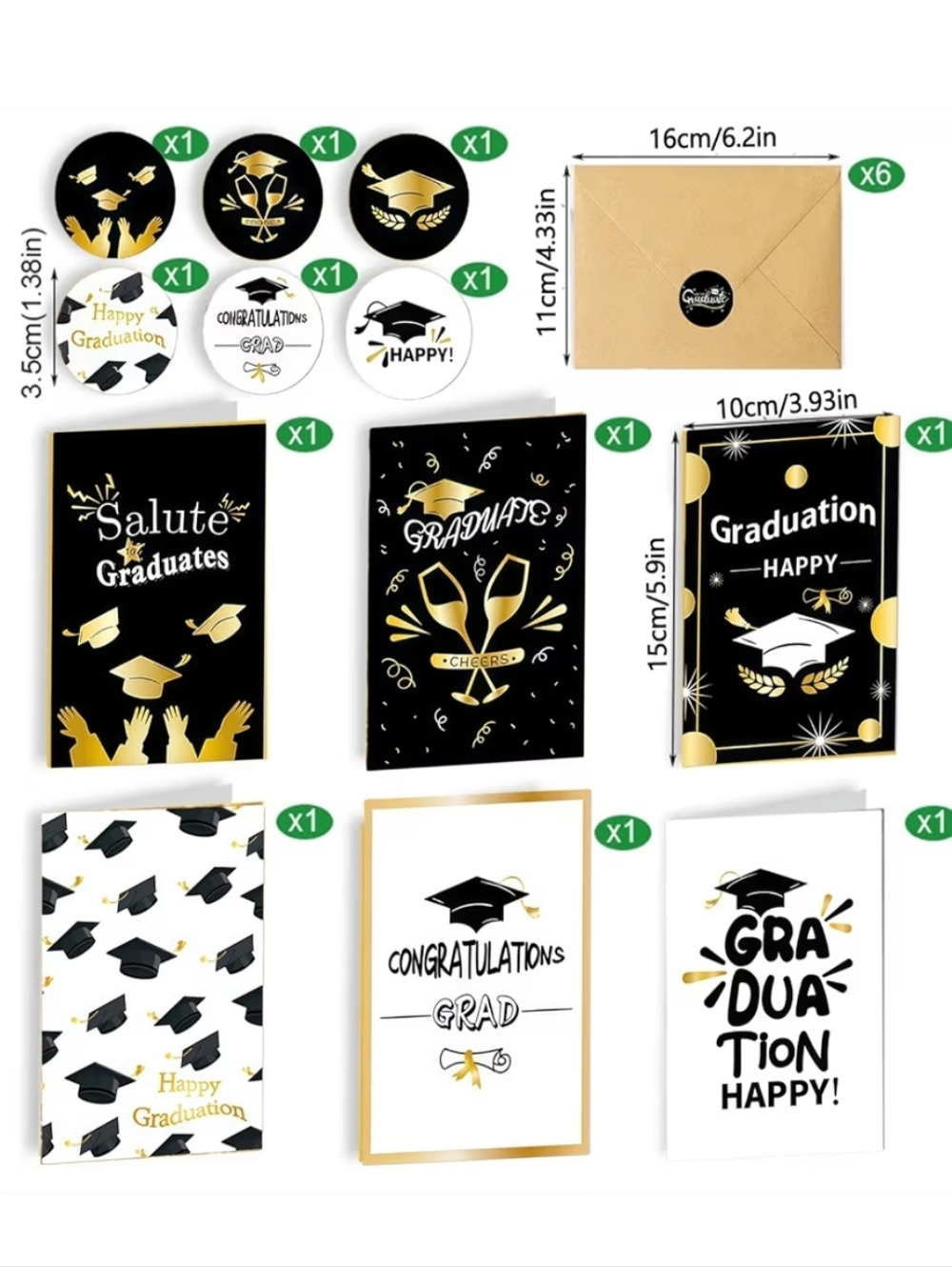 Graduation Card Set - 6pc - Picture 3 of 6